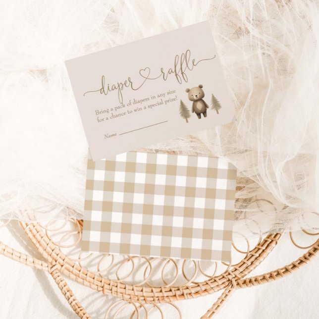 Cartão De Informações Mal Podemos Esperar O Urso De Madeira Fralda Raffl (Criador carregado)