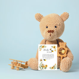 Cartão De Informações Mamãe para Bee Yellow Flor Bumblebee livros para b