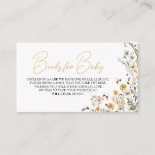 Cartão De Informações Mamães para Bebê Livros de Chá de fraldas de Flor 