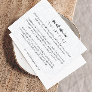 Cartão De Informações Mandala JewelCare Ordem para Pequenas Empresas