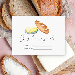 Cartão De Informações Manteiga junto, adivinha quantos jogos de noiva