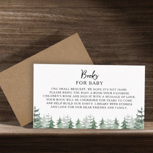 Cartão De Informações Manuais de Chá de fraldas de pinheiro de aquarela 