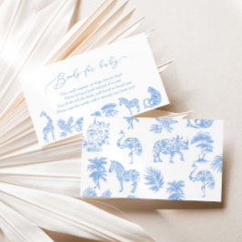 Cartão De Informações Manuais De Chá De Tois Branco E Azul Safari Para B