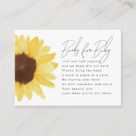 Cartão De Informações Manuais de Cores de Cobra de Girassol para bebê