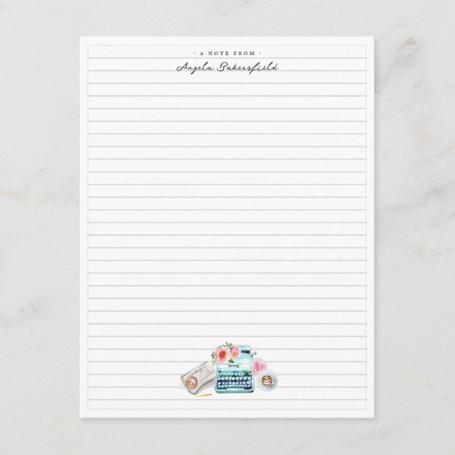 Cartão De Informações Máquina de Digitalização | Monogramas Stationery (Frente)