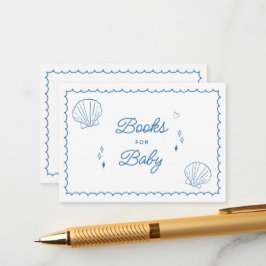 Cartão De Informações Mar Você Em Breve Desenha Livros De Chá de fraldas