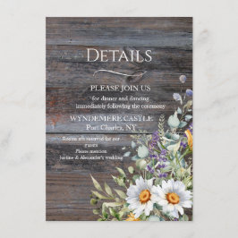 Cartão De Informações Margarida Branca