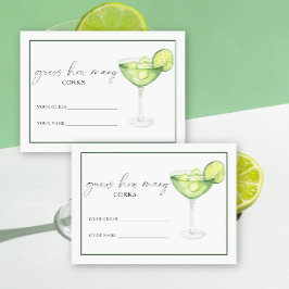 Cartão De Informações Margarita e Matrimony Quantos corks jogam nozes