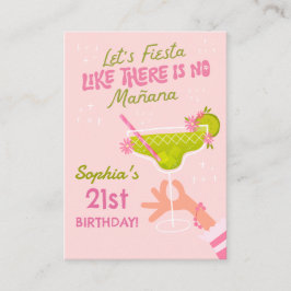 Cartão De Informações Margarita Fiesta Birthday Comprar A Beber Código Q