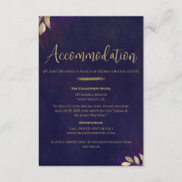 Cartão De Informações Marinho Velvet Luxe Casamento & Detalhes