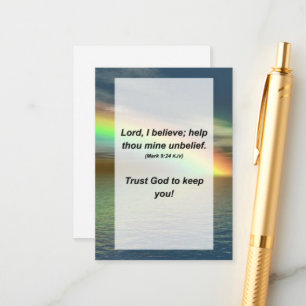 Cartão De Informações Mark 9:24, Senhor, acredito. Ajude-o a não acredit