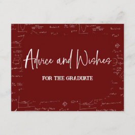 Cartão De Informações Maroon Advice and Wishes for the Graduate