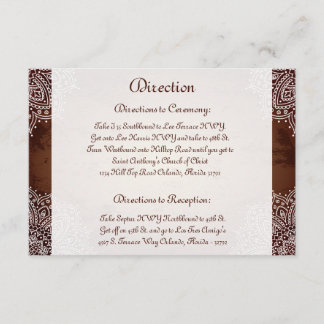 Cartão De Informações Marrom escuro 3,5 x 5