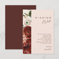 Marsala Autumn Floral | Blush Weding Wishing well