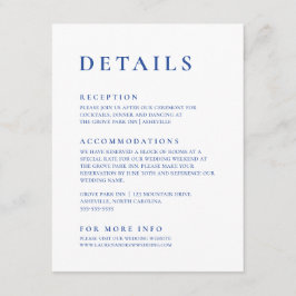 Cartão De Informações Marselha Bleu e White Modern Minimalista Elegante