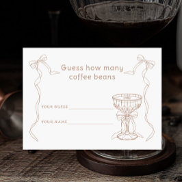 Cartão De Informações Martini Espresso Quantas sementes de café Jogo de 