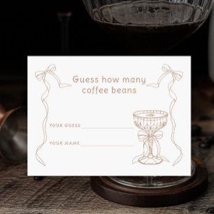 Cartão De Informações Martini Espresso Quantos grãos de café Jogo