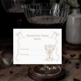 Cartão De Informações Martini Espresso Quantos laços Jogo de noiva