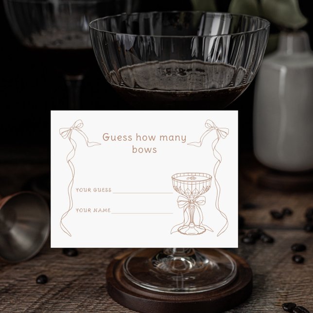 Cartão De Informações Martini Espresso Quantos laços Jogo de noiva (Criador carregado)