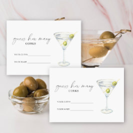 Cartão De Informações Martini & Matrimony Quantos jogos de corks