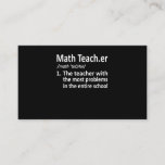 Cartão De Informações Math Teacher Definition Mathematics Maths Student<br><div class="desc">This graphic idea is for math lovers. This funny graphic / quote clothing makes all math teachers happy.</div>