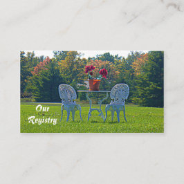 Cartão De Informações Meadow Love with Autumn Leaves Registry Card