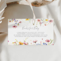 Meadow Wildflower Chá de fraldas Book Request