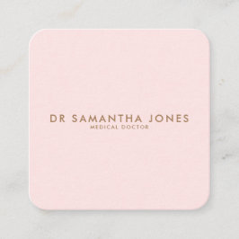 Cartão De Informações Médico Moderno Minimalista Rosa Profissional