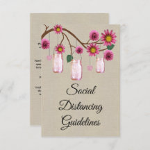 Medidas De Segurança De Mason Jar Floral, Rosa, Bu