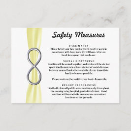 Cartão De Informações Medidas de Segurança do Infinito de Fita Amarela