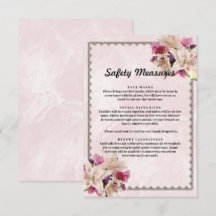 Medidas de Segurança do Mármore Rosa Floral White 