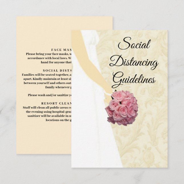 Cartão De Informações Medidas De Segurança Do Palhaço De Casamento Elega (Frente/Verso)