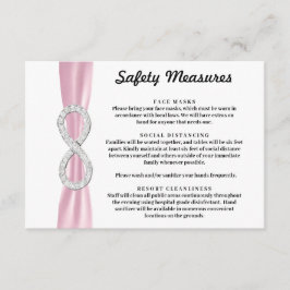 Cartão De Informações Medidas de Segurança Infinitas Do Diamante De Fita