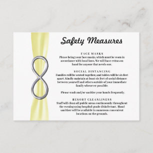 Cartão De Informações Medidas de Segurança Infinity Fita Amarela Prata