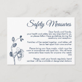 Cartão De Informações Medidas de segurança modernas para as orquídeas fl