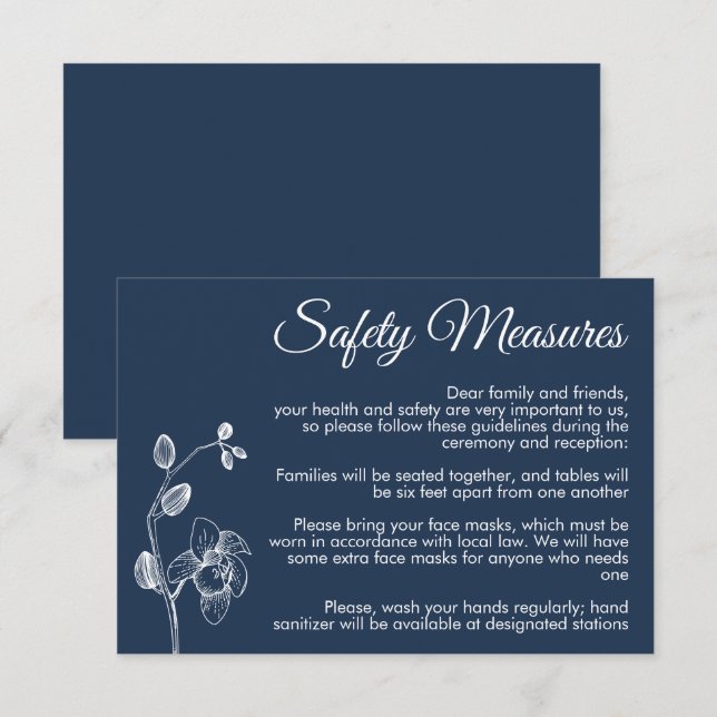 Cartão De Informações Medidas de segurança modernas para as orquídeas fl (Frente/Verso)