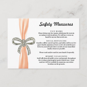 Cartão De Informações Medidas de Segurança para Arcos Diamantes de Fita 