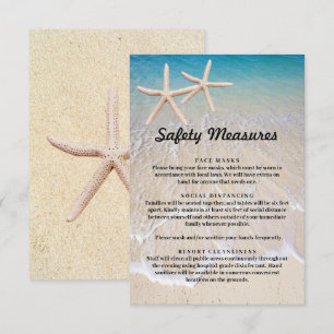Cartão De Informações Medidas de Segurança para Casamento de Pradarias
