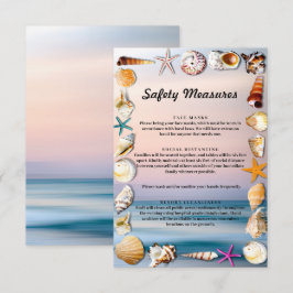 Cartão De Informações Medidas de Segurança para Praias Tropicais com Are