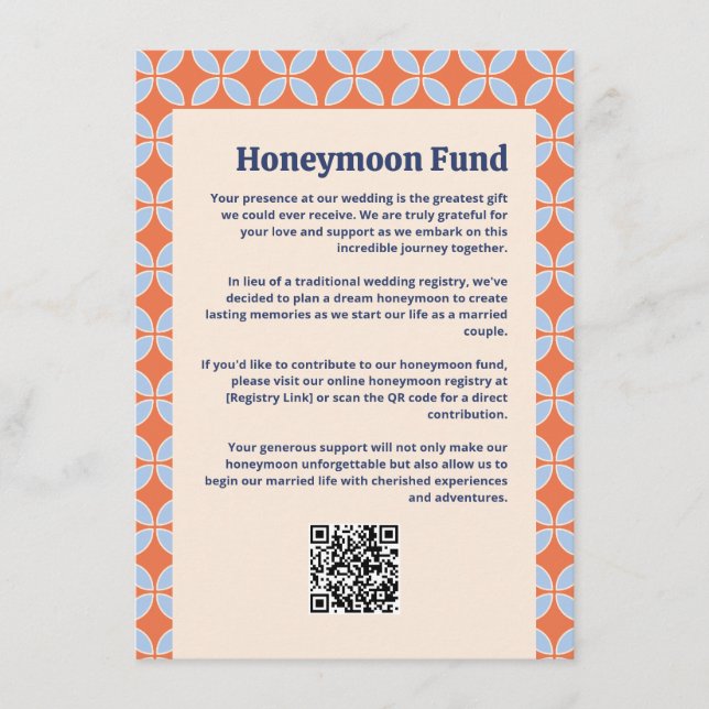 Cartão De Informações Meio século Retro Wedding (Frente)