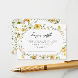 Cartão De Informações Mel Abelha Amarela Fralda Floral Raffle