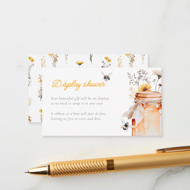 Cartão De Informações Mel Pequeno No Caminho Chá (Frente/Verso In Situ)