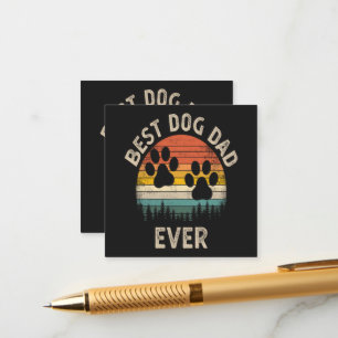 Cartão De Informações Melhor Pai de Cachorro de Todos os Tempos Vintage