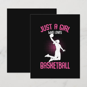 Cartão De Informações Menina de Basquetebol Mulheres
