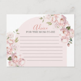 Cartão De Informações Menina de Flores Cor-de-Rosa Bebê em Flor Conselho