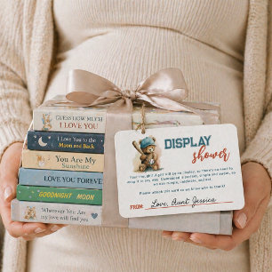 Cartão De Informações Menino do Urso de Pelúcia de Beisebol Presente Abe