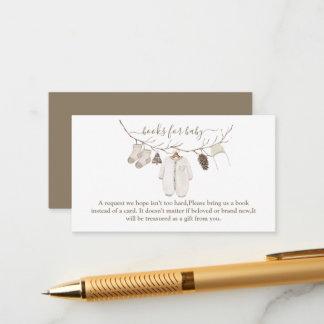 Cartão De Informações Merry Little Christmas Winter Baby Shower