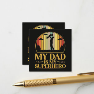 Cartão De Informações Meu Pai é Meu Super Herói
