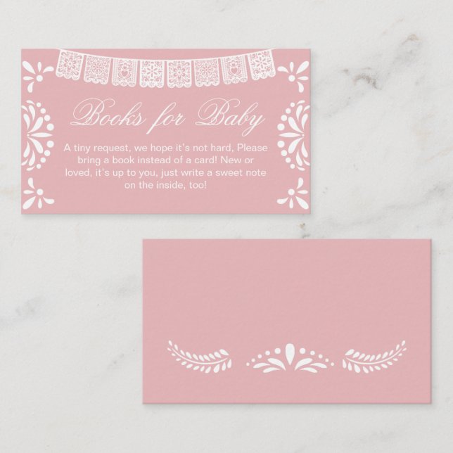 Cartão De Informações Mexican Cielito Lindo Baby Shower Books for Baby (Frente/Verso)