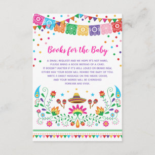 Cartão De Informações Mexicano Fiesta Pequena Senhorita Bebê Traga um Li